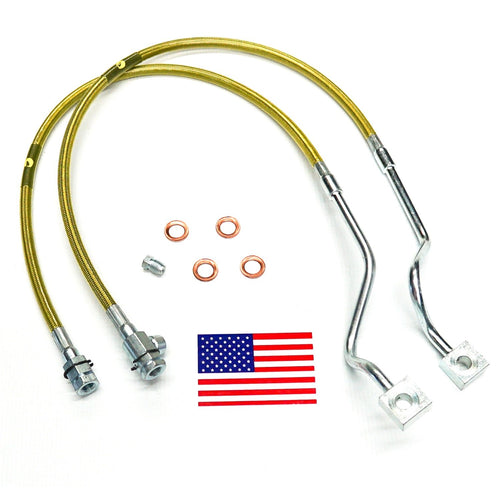 SUPERLIFT SUSPENSION RealTruck Brake Hose Kit for Ford F-250/F-350 | Front Bullet Proof Pair of Brake Hoses | 91510 | Fits 1999-2004 Ford F-250 / F-350 with 4-8" Lift Kit