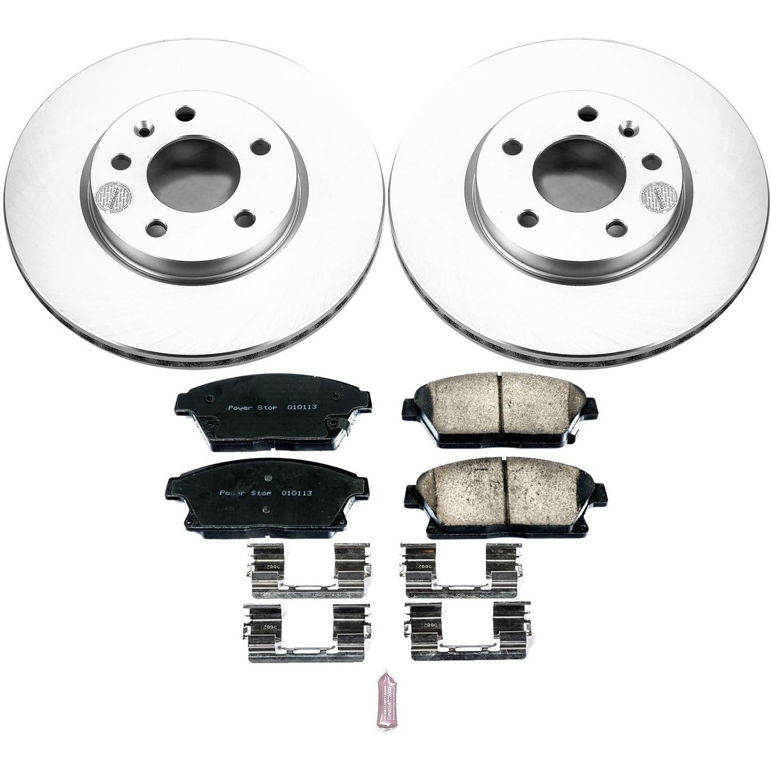 Power Stop CRK5554 Brake Rotor and Coated Ceramic Brake Pads- Front For Buick Verano 2012-2017, Chevrolet Cruze 2014-2015, Chevrolet Volt 2011-2015 [Model Specific]