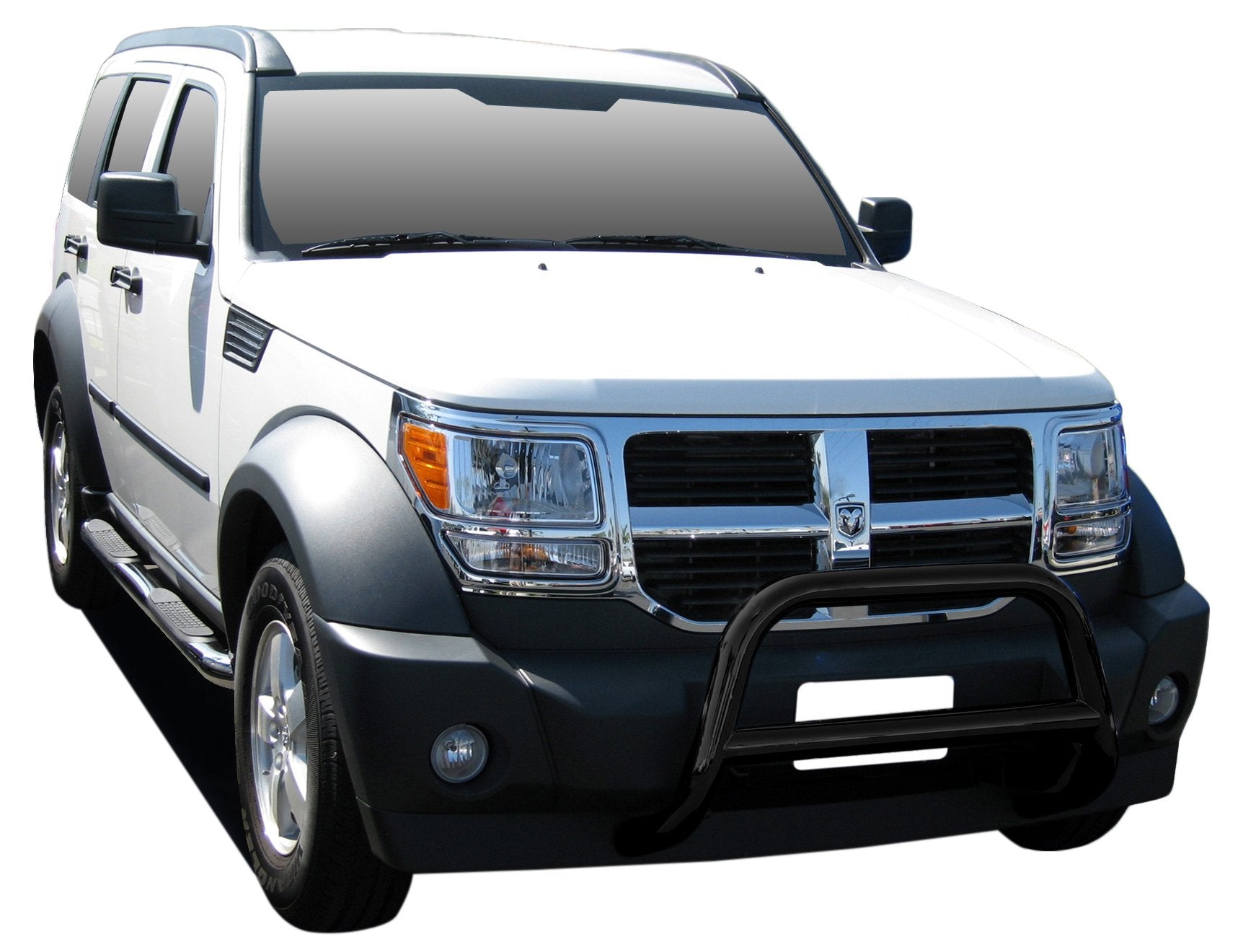 A Bar Black Horse No Skid Plate Black Compatible with 2007-2011 Dodge Nitro|2002-2007 Jeep Liberty-BB071103A