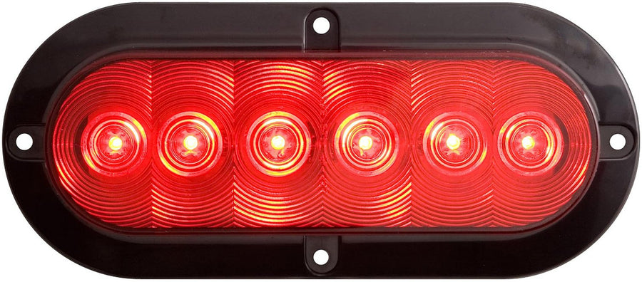 6" Oval Optronics STL73RBP Sealed LED Stop/Turn/Tail Light, Red