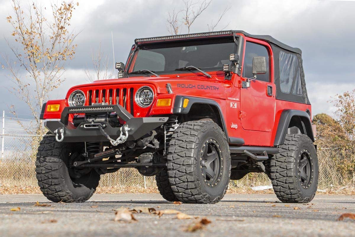 Rough Country Full Width Front LED Bumper for 87-06 Jeep Wrangler YJ/TJ - 10595