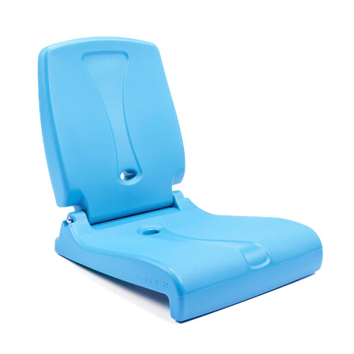 Step2 Flip Seat Folding, Lightweight Portable Outdoor Chair for Poolside, Camping, Beach, Boats, Tailgates, Durable Ground Chair with Back Support for Adults, Capri Blue