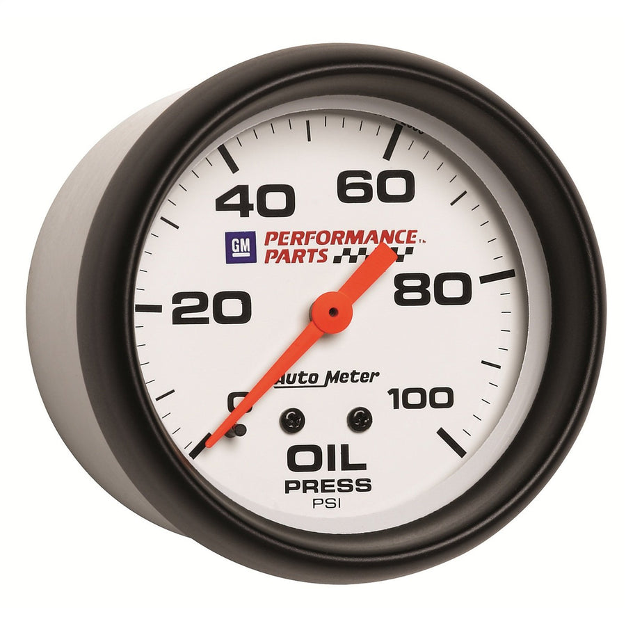 GM Performance Parts Auto Meter 5821-00407 2-5/8" 0-100 PSI Mechanical Oil Pressure Gauge