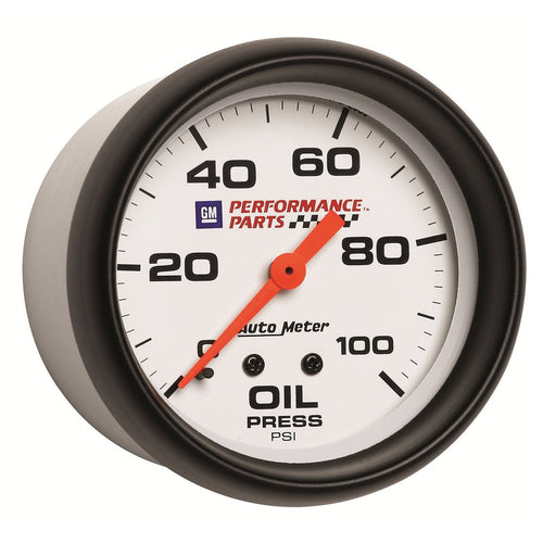 GM Performance Parts Auto Meter 5821-00407 2-5/8" 0-100 PSI Mechanical Oil Pressure Gauge