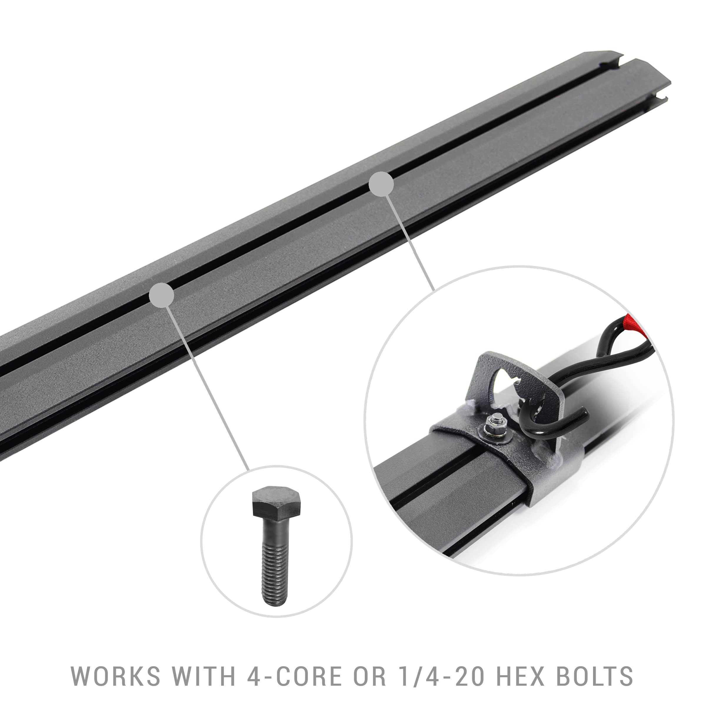 Go Rhino XRS 5935010T Cross Bars 37 3/4" Side Rail Accessory Kit, Textured Black