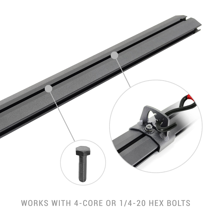 Go Rhino XRS 5935010T Cross Bars 37 3/4" Side Rail Accessory Kit, Textured Black