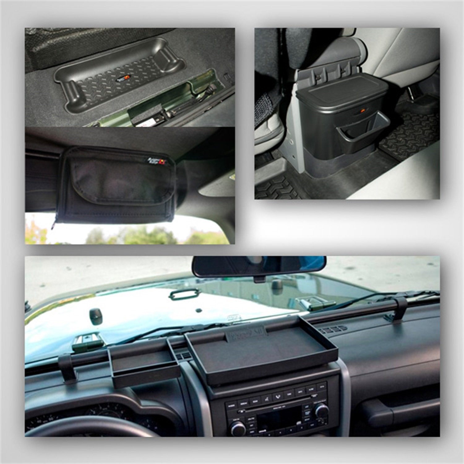 Roll Bar Storage Kit, Rugged Ridge | Interior, Black | 12496.15 | Fits 2007-2010 Jeep Wrangler JK