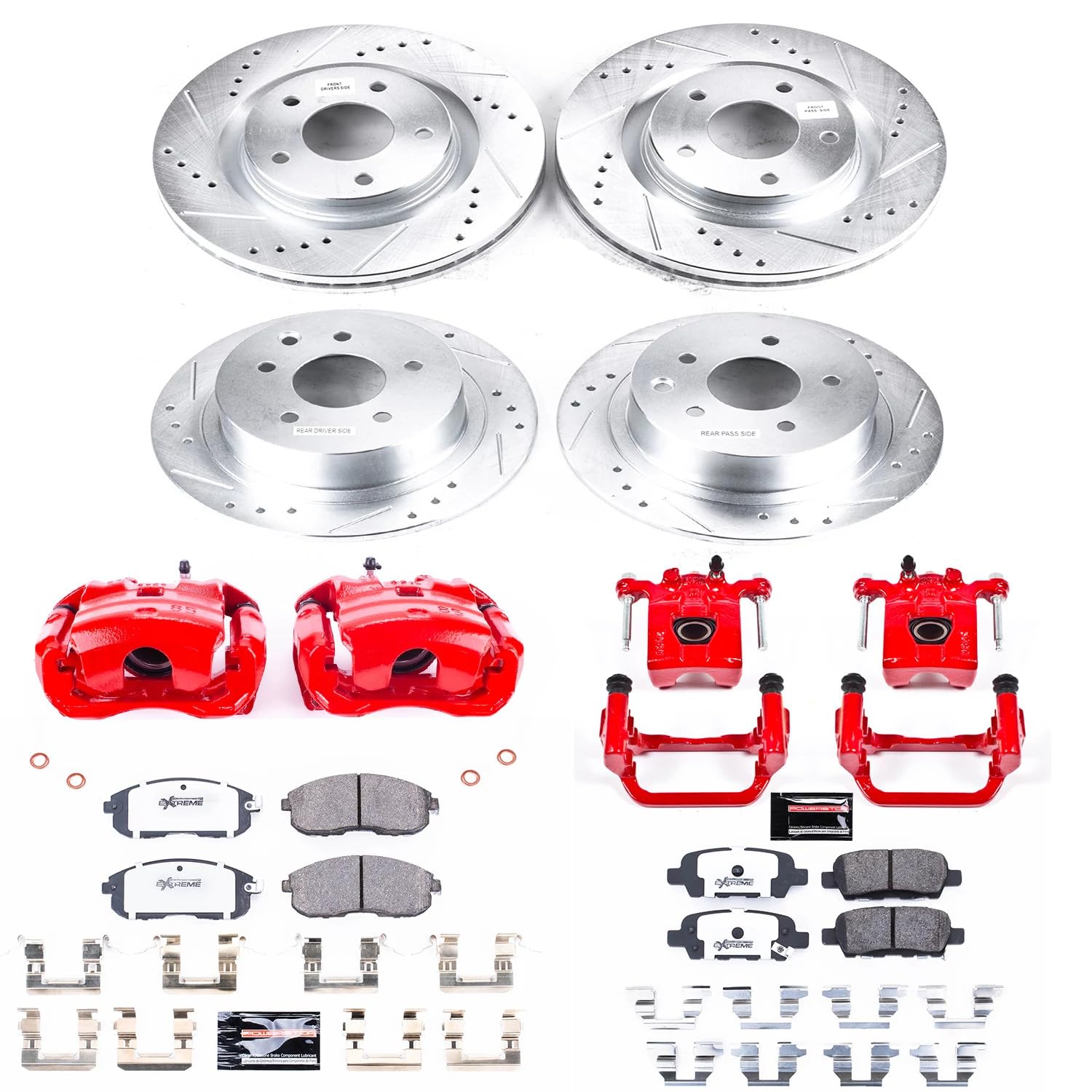Power Stop Z26 KC6095-26 Front & Rear Street Warrior Brake Kit Nissan For Nissan Sentra 2017-2018 [Vehicle Specific]