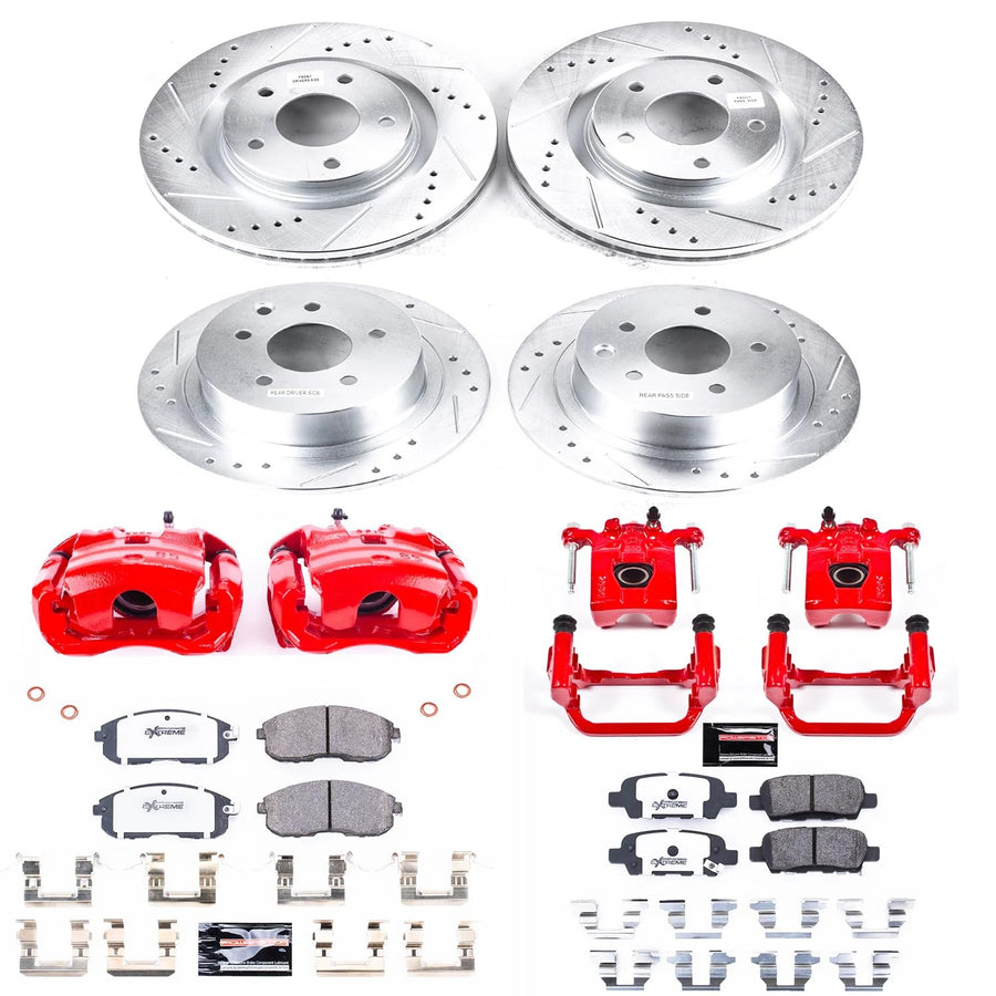 Power Stop Z26 KC6095-26 Front & Rear Street Warrior Brake Kit Nissan For Nissan Sentra 2017-2018 [Vehicle Specific]