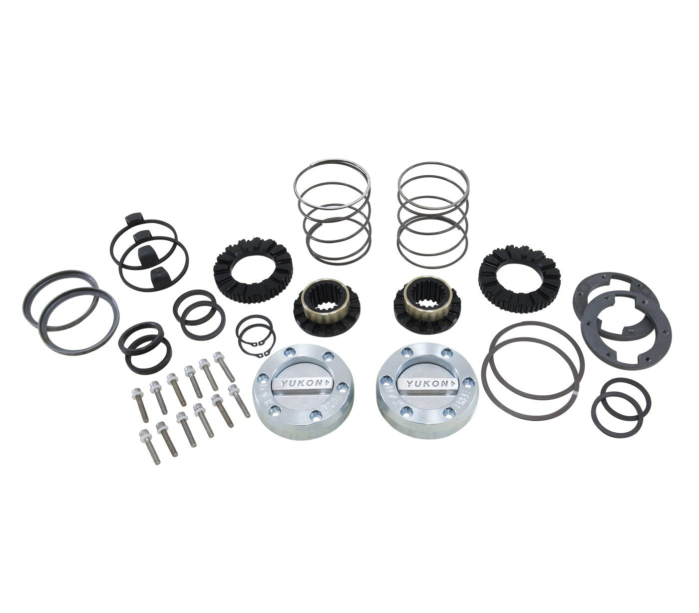 Hardcore Locking Hub Set Yukon Gear & Axle (YHC70007) for Dana 44/GM 8.5 Front Differential with 19-Spline