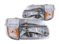 Ford Explorer Anzo USA 111040 Crystal with Amber Corner Chrome Headlight Assembly - (Sold in Pairs)