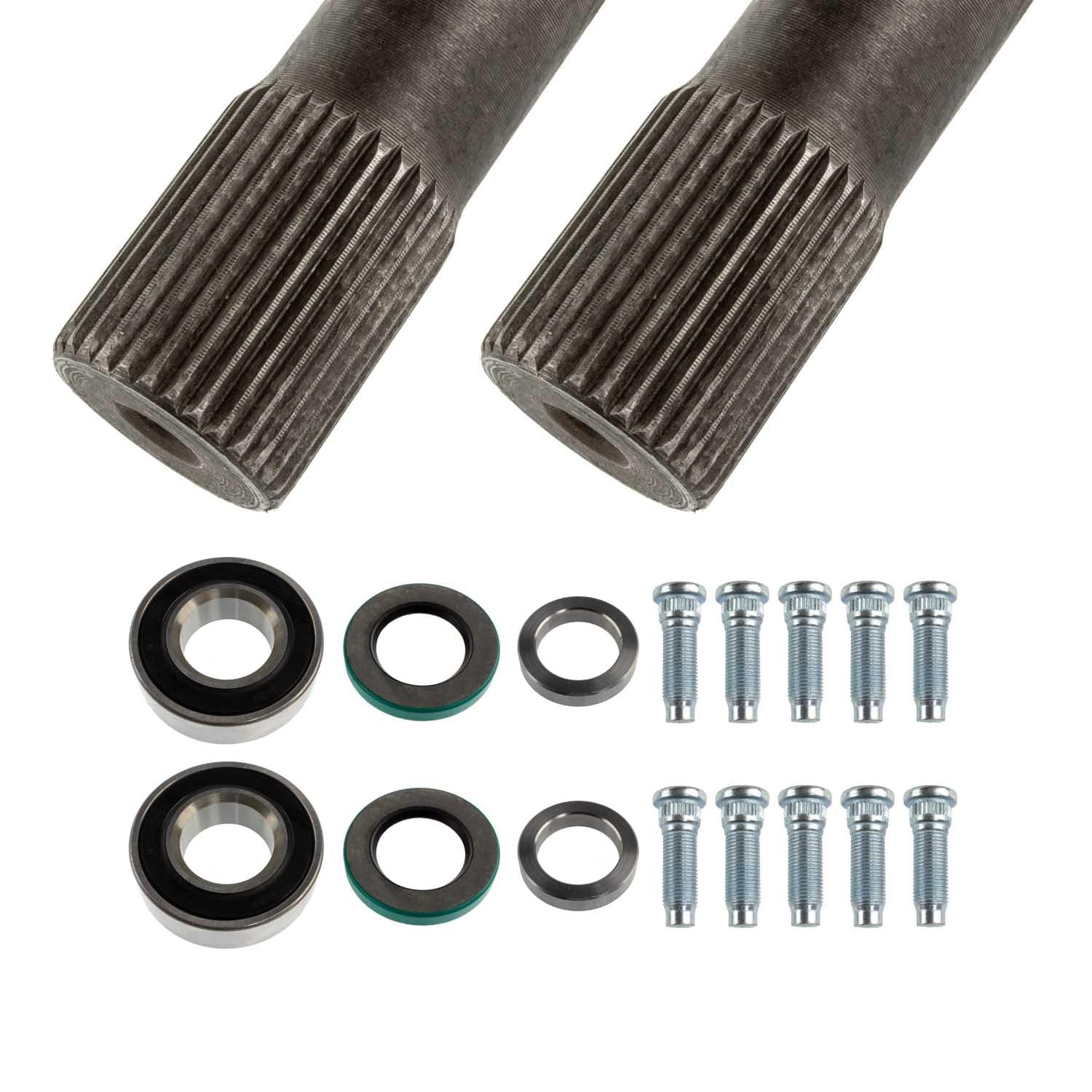 Drive Axle Shaft Assembly TEN Factory MG25226 for Ford 9", 5-Bolt, 31 Spline, 27.25" Shaft Length - Fits 1966-1975 Ford Bronco, Replaces: Motive Gear MG3000-31, Yukon YA F900003