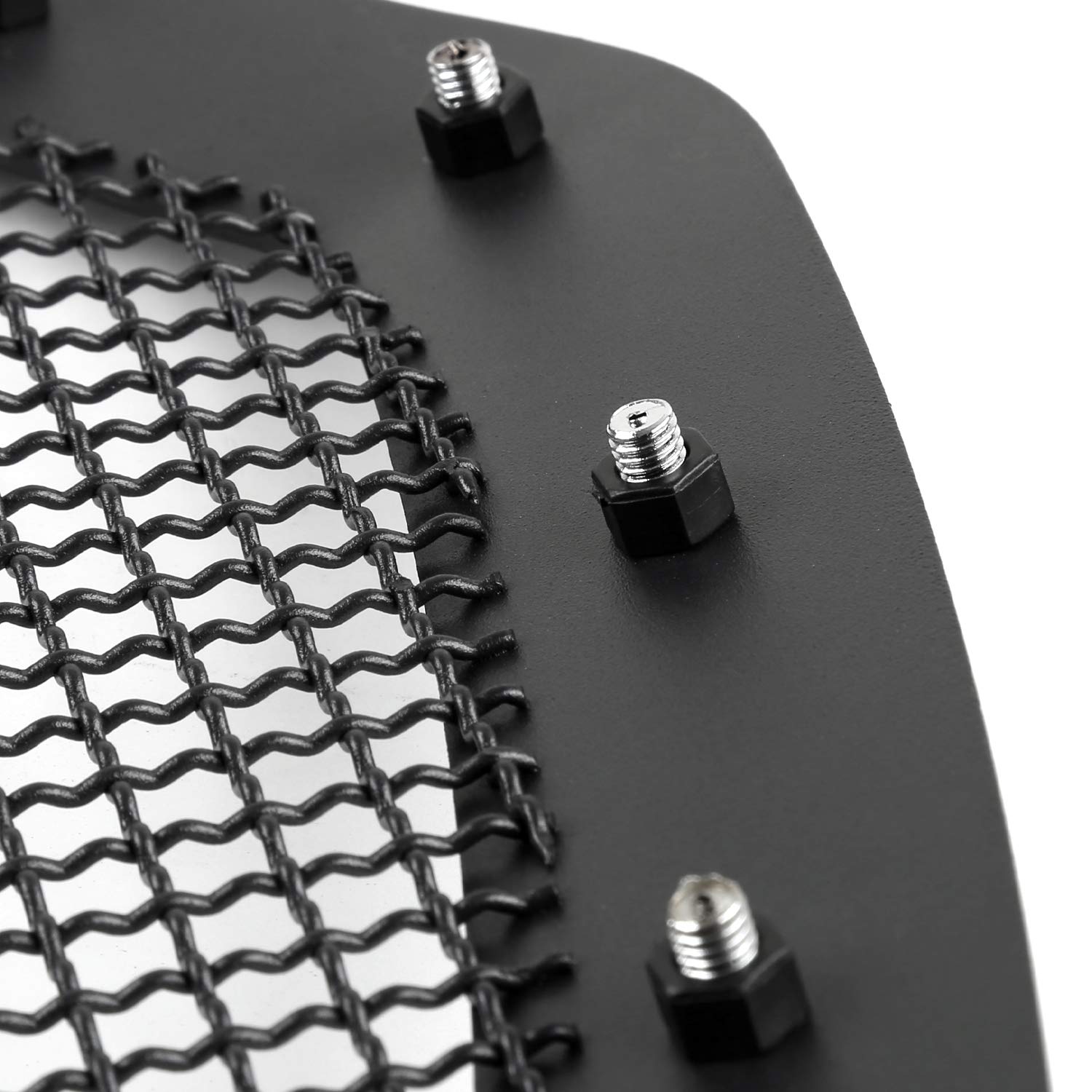 Black Studded S/S Hood Grille Insert Spec-D Tuning 1PC Compatible with 2016-2018 Toyota Tacoma