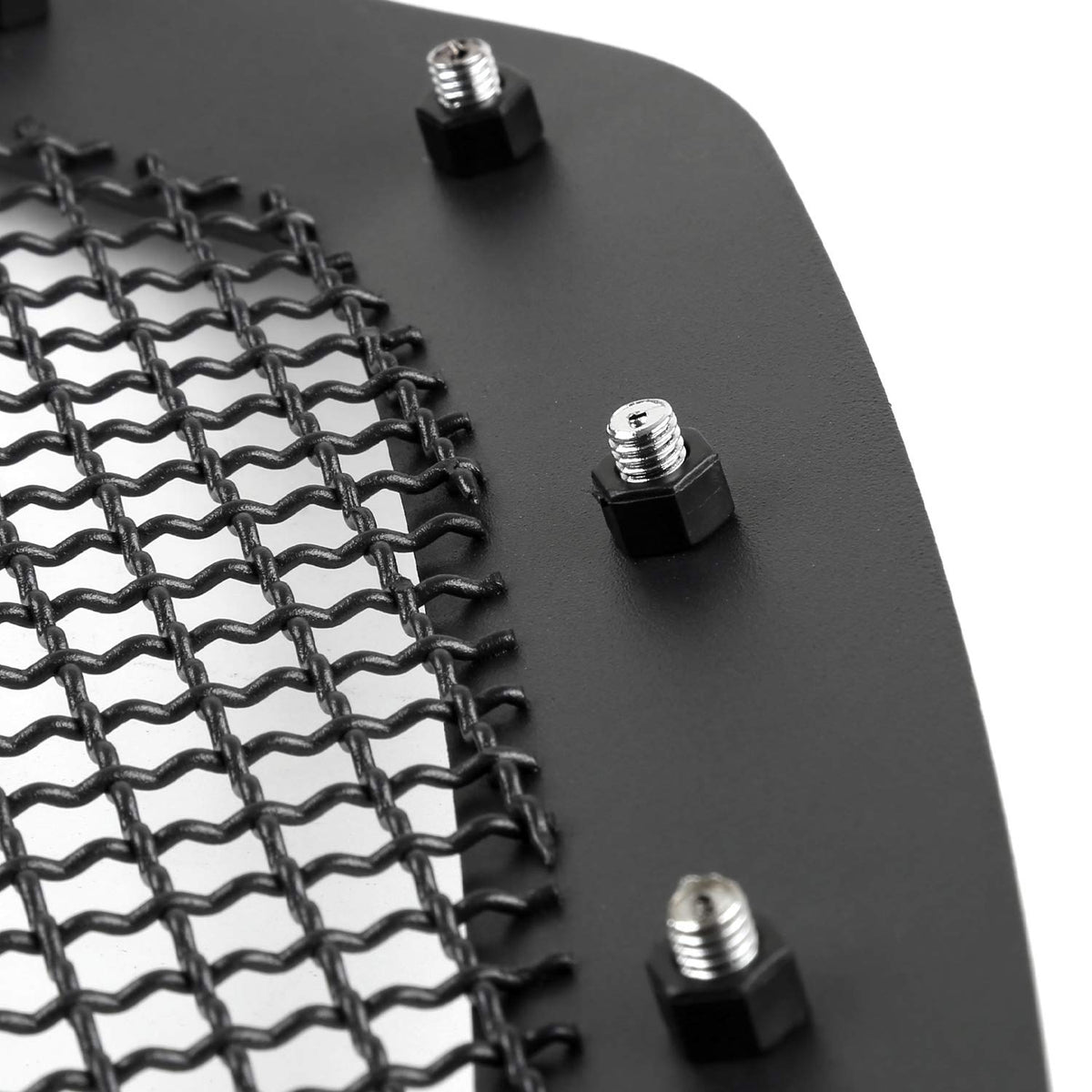 Black Studded S/S Hood Grille Insert Spec-D Tuning 1PC Compatible with 2016-2018 Toyota Tacoma