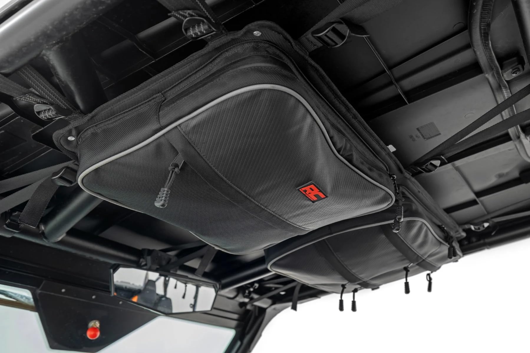 Rough Country Roof Storage Bag Overhead for Polaris RZR & Can-Am Defender MAX – 1680D Water-Resistant UTV Cargo Bag