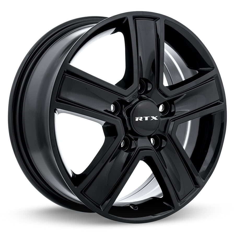 Custom RTX Wheel - 16x6.5, 60 Offset, 5x160 Bolt Pattern, 65.1mm Hub - Gloss Black Rim