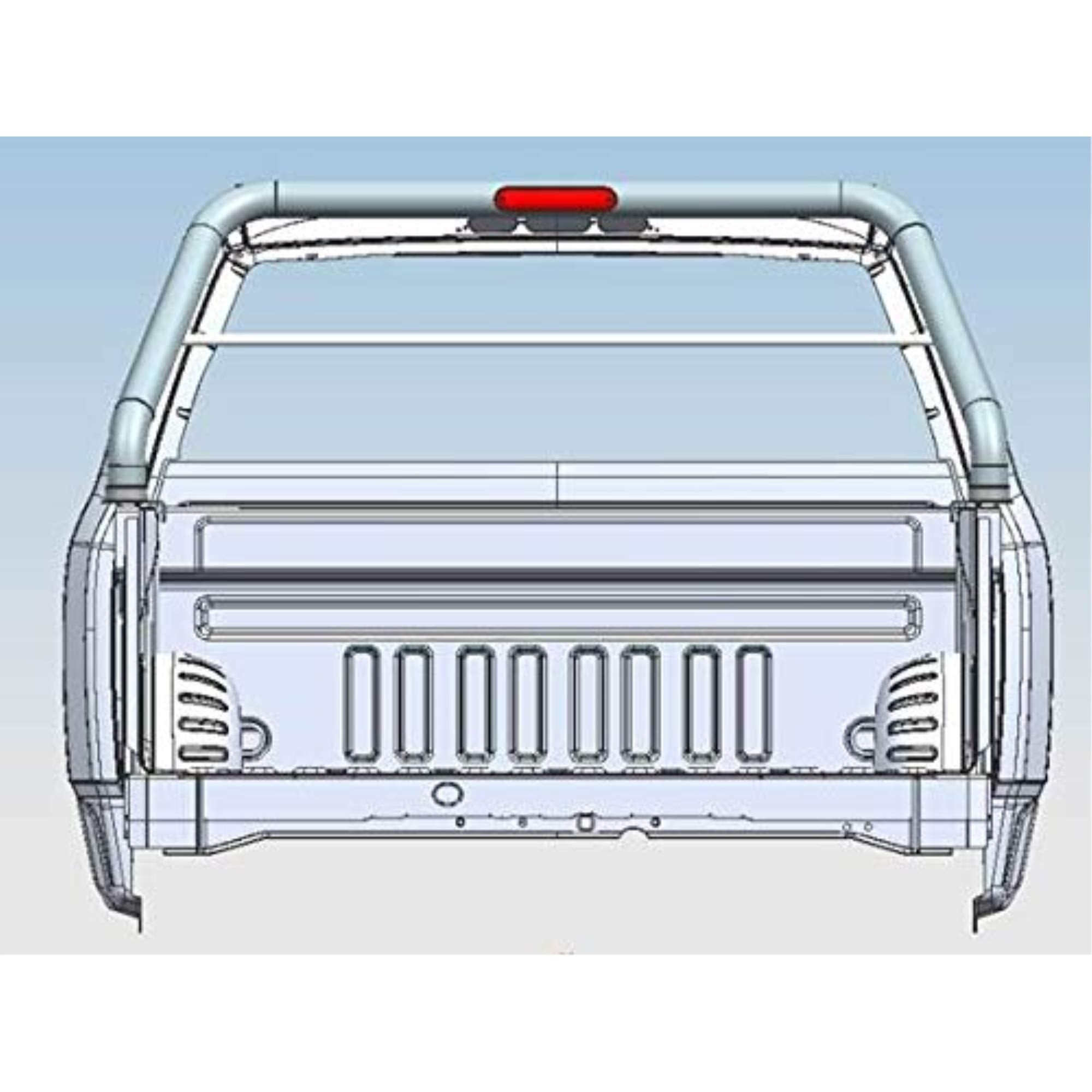 Black Off Road Horse Classic Roll Bar Black Compatible with 1999-2023 Ford F-250 Super Duty|1999-2023 Ford F-350 Super Duty|1999-2023 Ford F-450 Super Duty-RB015BK