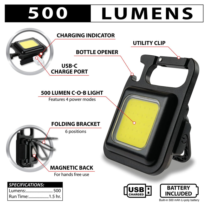 500 Lm Performance Tool Li-Ion Cob Clip Light