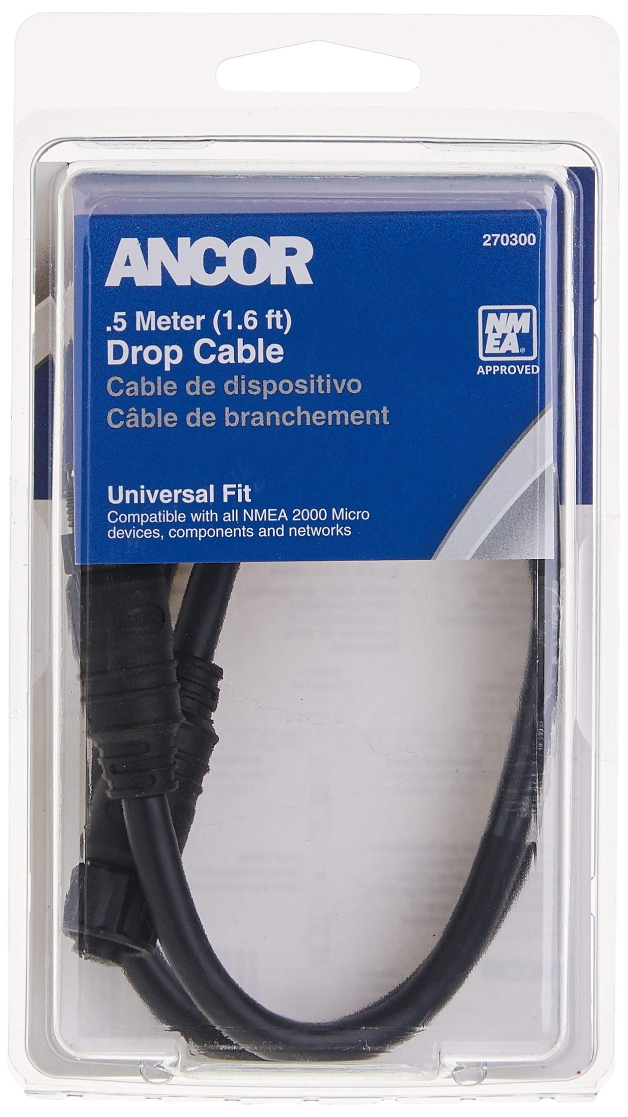 270300 Ancor NMEA 2000 Drop Cable - .5 Meter