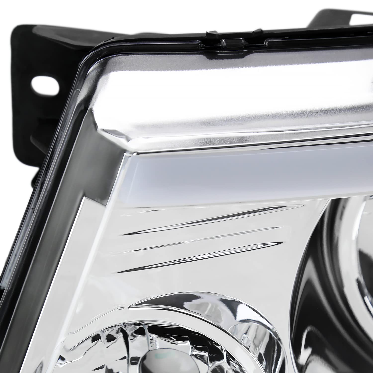 Chrome Headlights SPEC-D TUNING w/LED Bar Strip Compatible with 2004-2008 Ford F-150, 2006-2008 Lincoln Mark LT L+R Pair Head Light Lamp Assembly