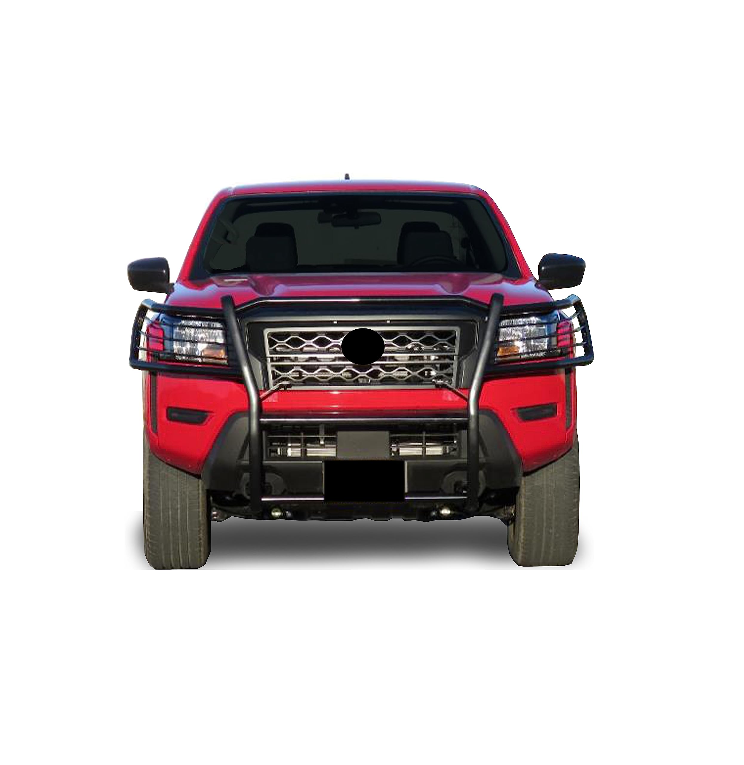 Bumper Guard Black Grille brush Modular Compatible with 2022-2025 Nissan Frontier-17NI22MA