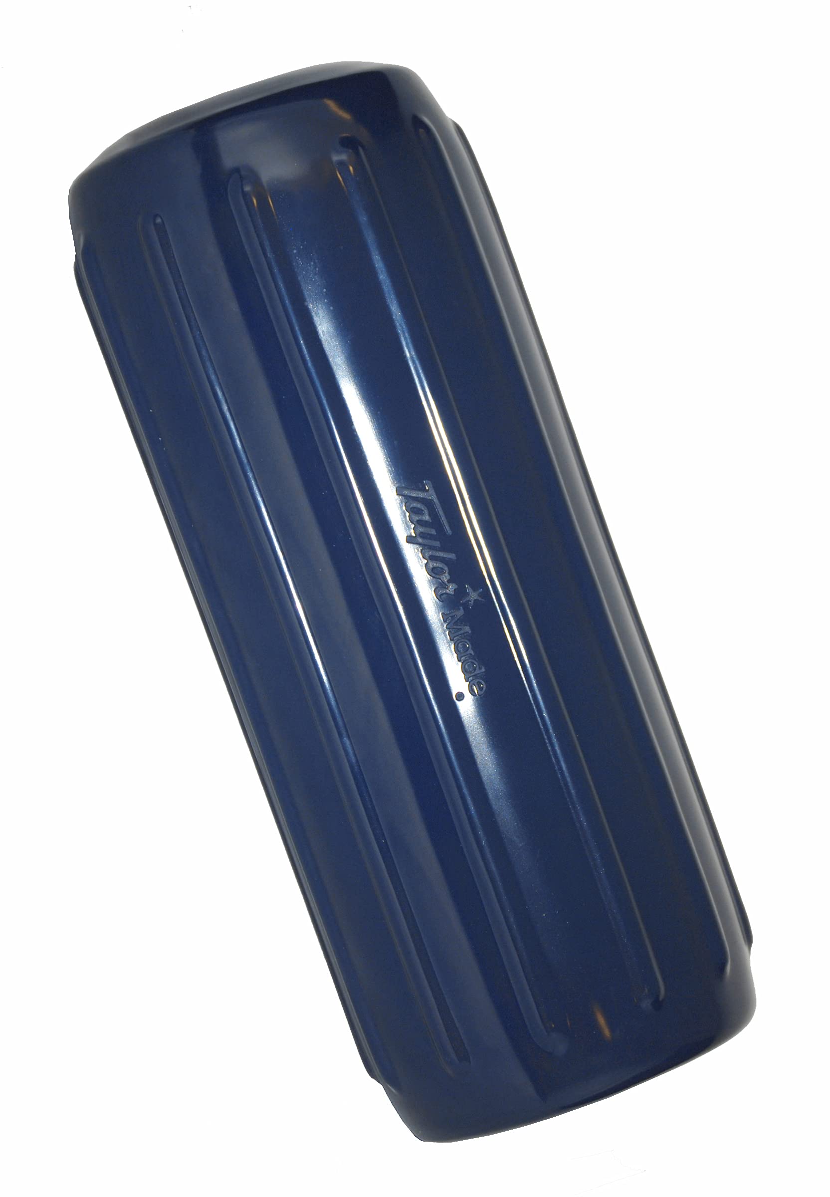 Taylor Made Inflatable Boat Fender Big B, Captain's Navy (8" x 20") End-to-End Line Passage Fits 5/8" Rope, Hangs Horizontally or Vertically, Ribbed, Needle Valve, Marine-Grade Vinyl - 571026