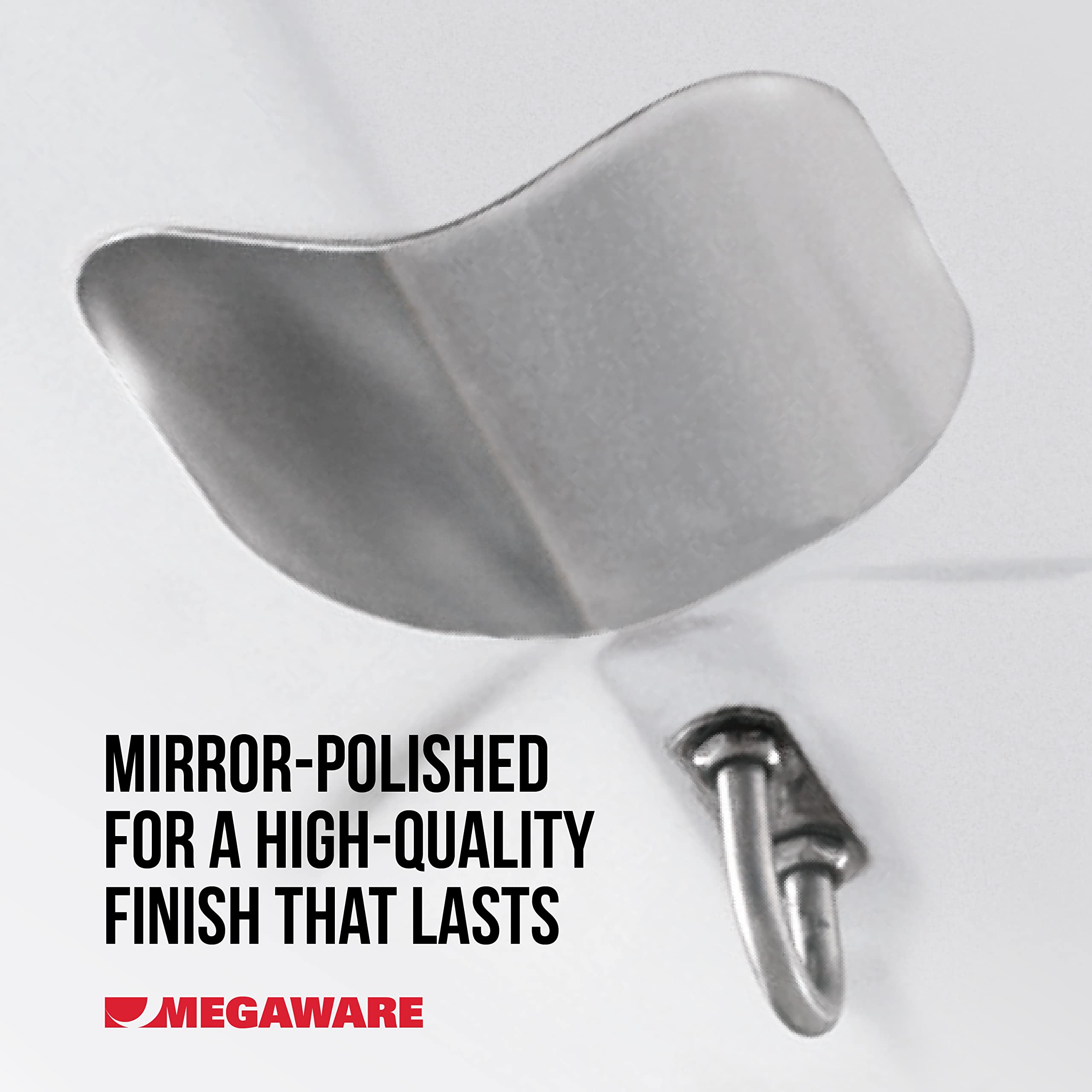 MEGAWARE ScuffBuster KEELGUARD BowGuard Prevent Trailer Bow Roller Damage Near Stern Eye Bolt; 3M Adhesive; Stainless Steel Mirror Polished Finish; Easily Bends; Standard Solid (5.75″ x 4.5″)