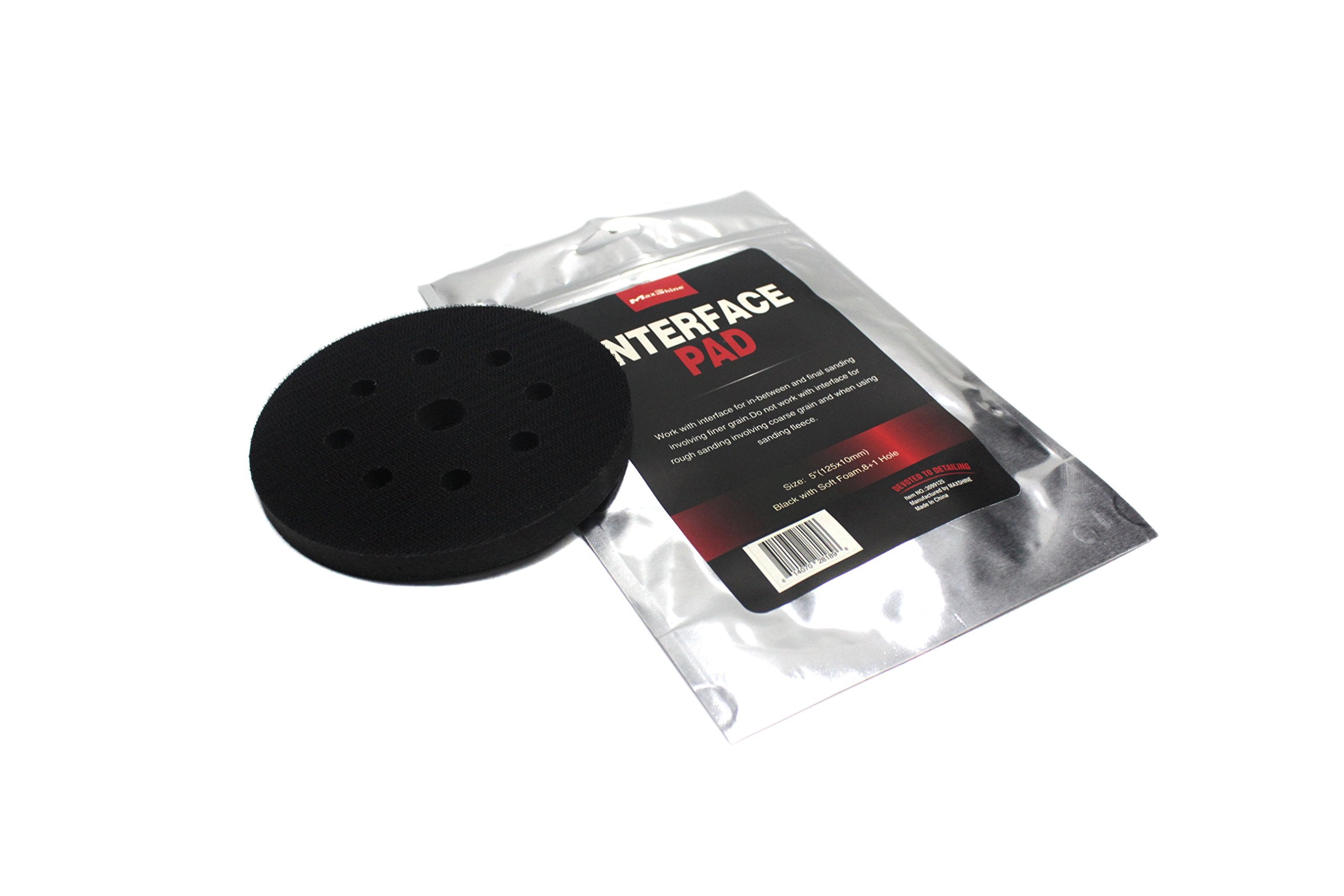 Maxshine Soft Foam Universal Interface Pad – 5" (125mm) Diameter – Extra Cushion for Sanding & Polishing – Hook & Loop Compatible – Ideal for Final Finishing & Heat Reduction