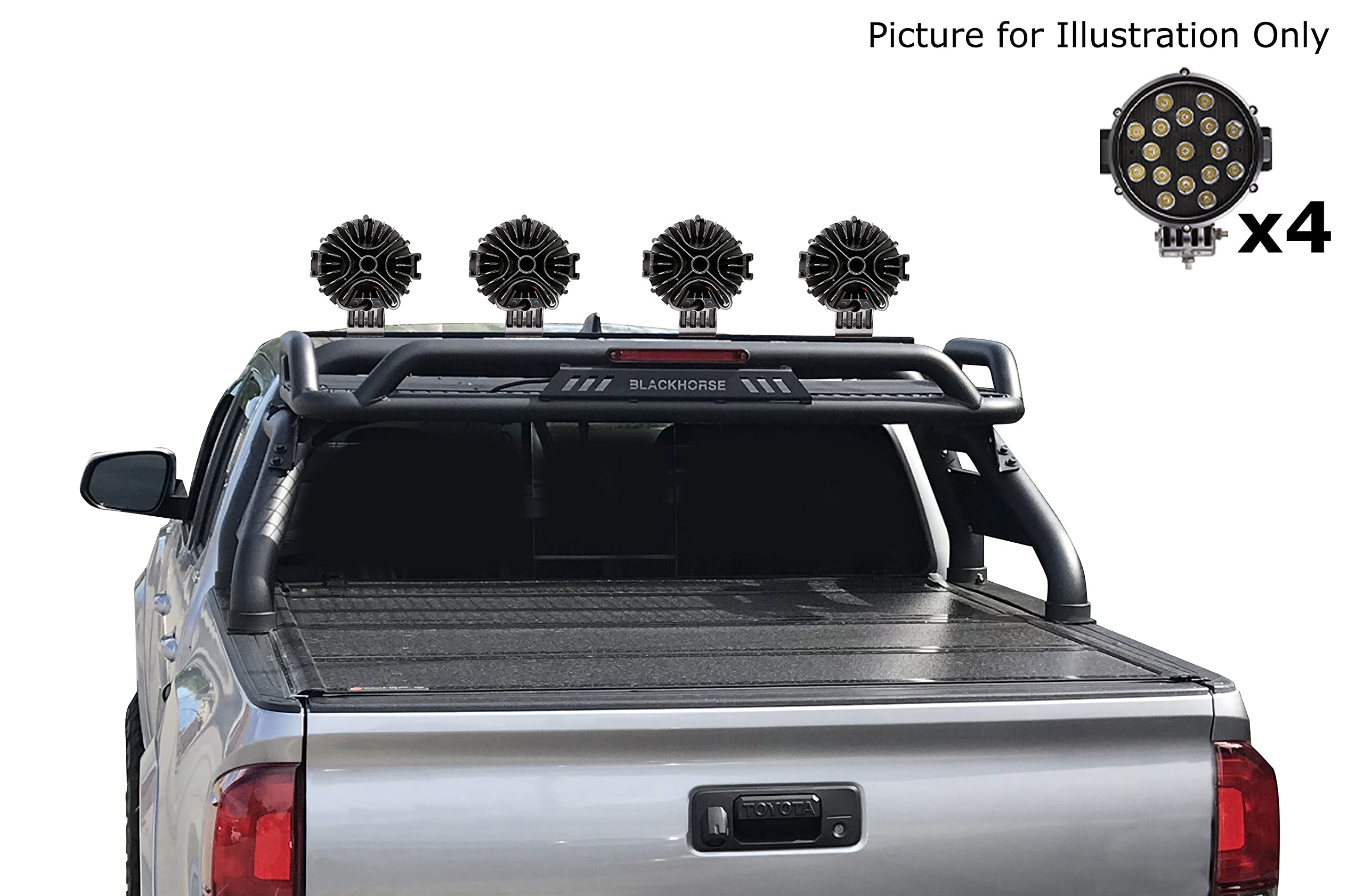 Atlas Black Horse Roll Bar Kit Compatible with 2015-2023 Toyota Tacoma-ATRB-TOTAB-PLB