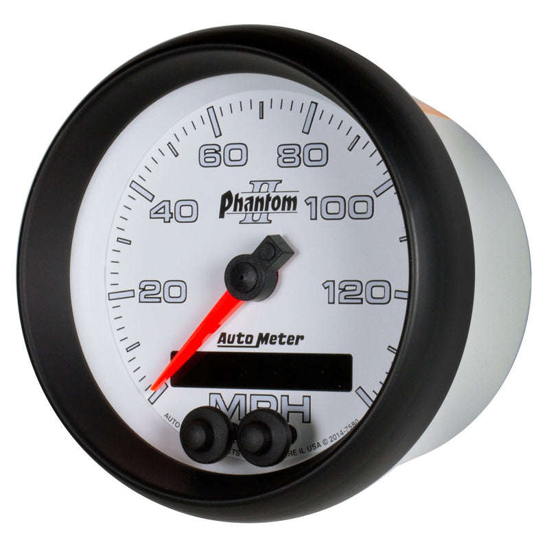 7580 Auto Meter PHANTOM II 3-3/8" GPS Speedometer (0-140 MPH)