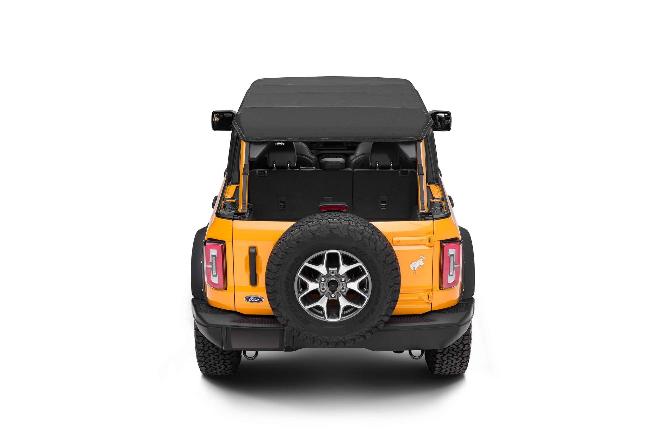 Voyager Fastback Top HAVOC OFFROAD for Ford Bronco | Two-Piece Top, Easily Opens From the Inside, Premium Twill, Removable Side & Rear Windows | HFB-09-102 | 2021-2025 Ford Bronco 2-Door