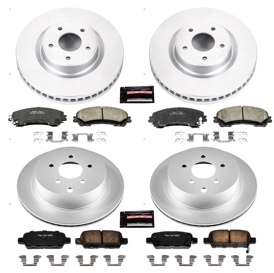 Power Stop Z17 Evolution Geomet® Coated Brake Kit Front and Rear