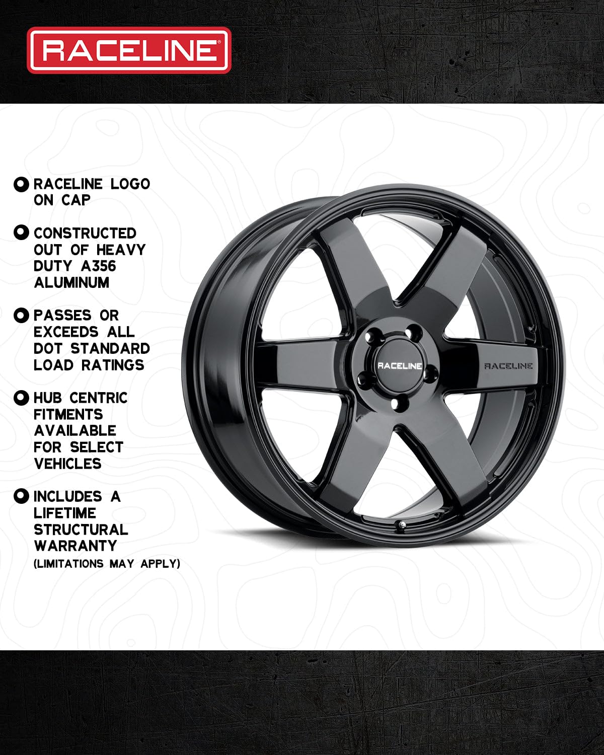 Raceline 942B ADDICT Gloss Black Wheel (17 x 9. inches /5 x 114 mm, 0 mm Offset)