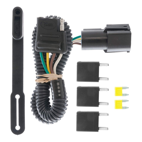CURT 56673 Custom Vehicle-Side 4-Pin Trailer Wiring Harness, Fits Select Ford Freestar, Mercury Monterey (No OE Plug behind Bumper)
