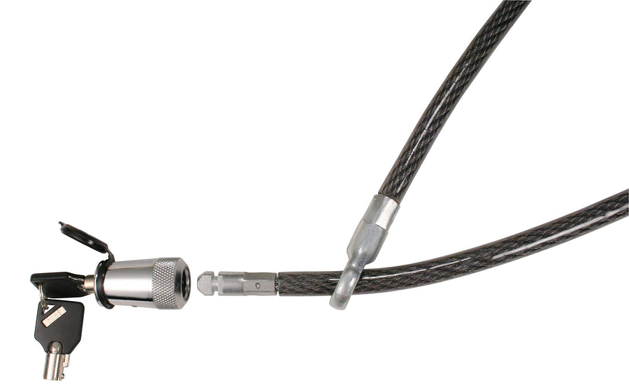Trimax ST30 - Spare Tire Cable Lock Trimaflex (Round Key) for Boat Trailers, Motor Homes, Trucks, Jeeps, Vans, More - 36" x 12mm - Black/Chrome