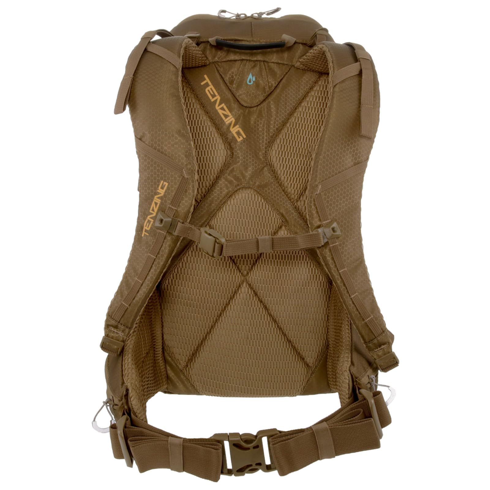 Whitetail TENZING 2100 Day Pack, Buckskin Tan Hydration Bladder Compatible Durable Camo Backpack with 4 Compartments & 15 Organizational Pockets for Hunting Gear and Equipment