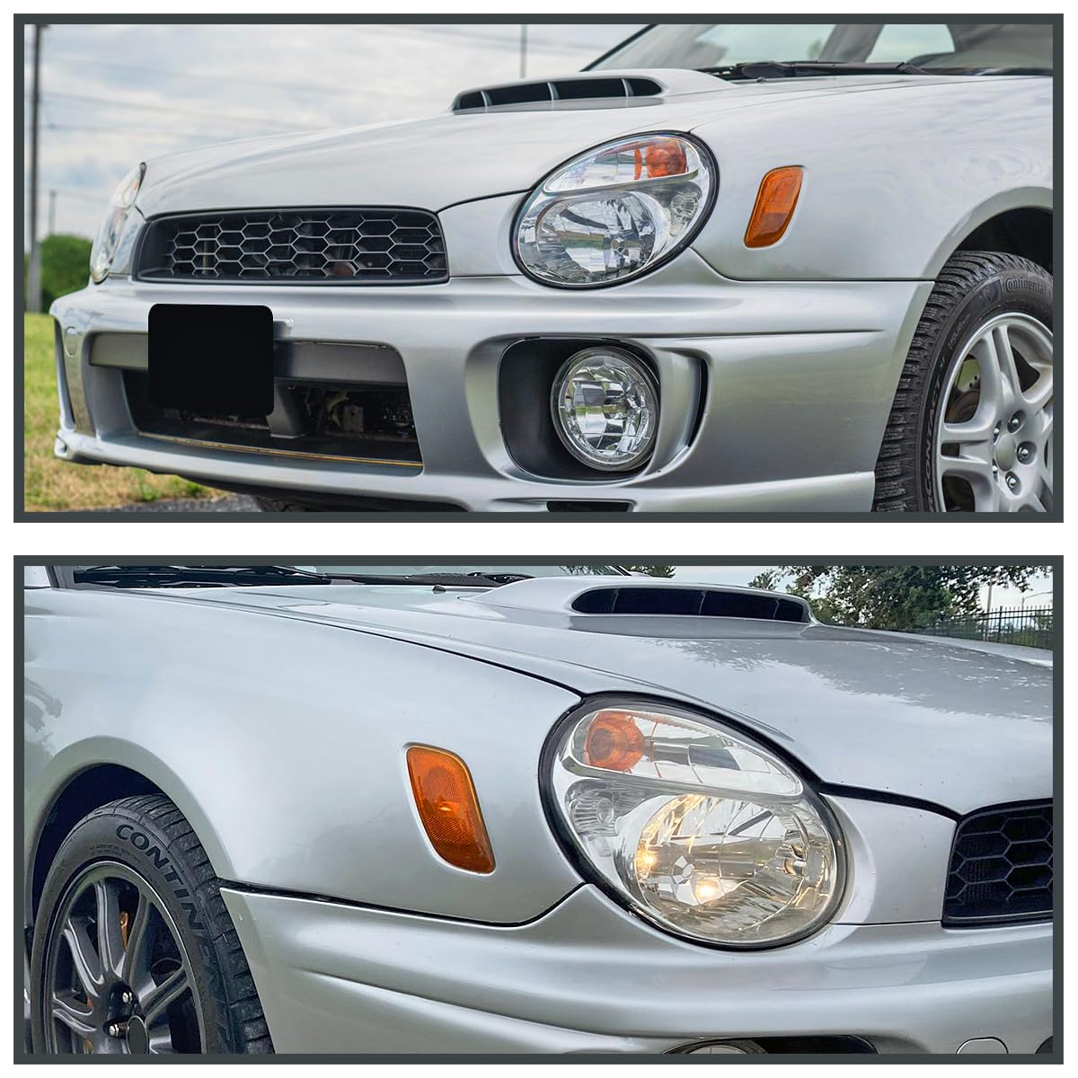 Amber Lens SPEC-D TUNING Front Side Marker Lights Compatible with 2002-2003 Subaru Impreza WRX RS L+R Pair Assembly
