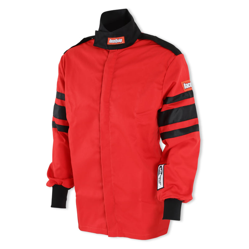 RaceQuip 110 Series Driving Jacket 111013RQP SFI 3.2A/1 Red/Black Stripe Medium