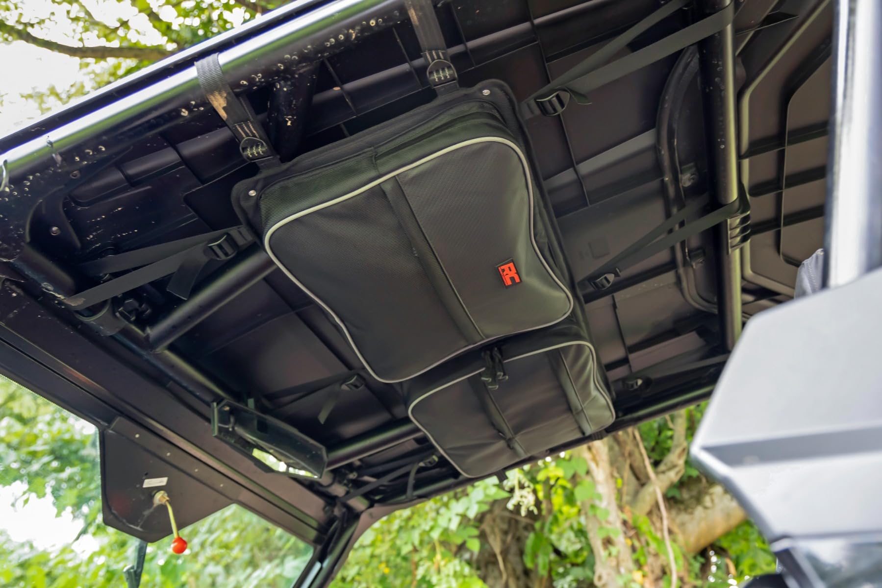 Rough Country Roof Storage Bag Overhead for Polaris RZR & Can-Am Defender MAX – 1680D Water-Resistant UTV Cargo Bag