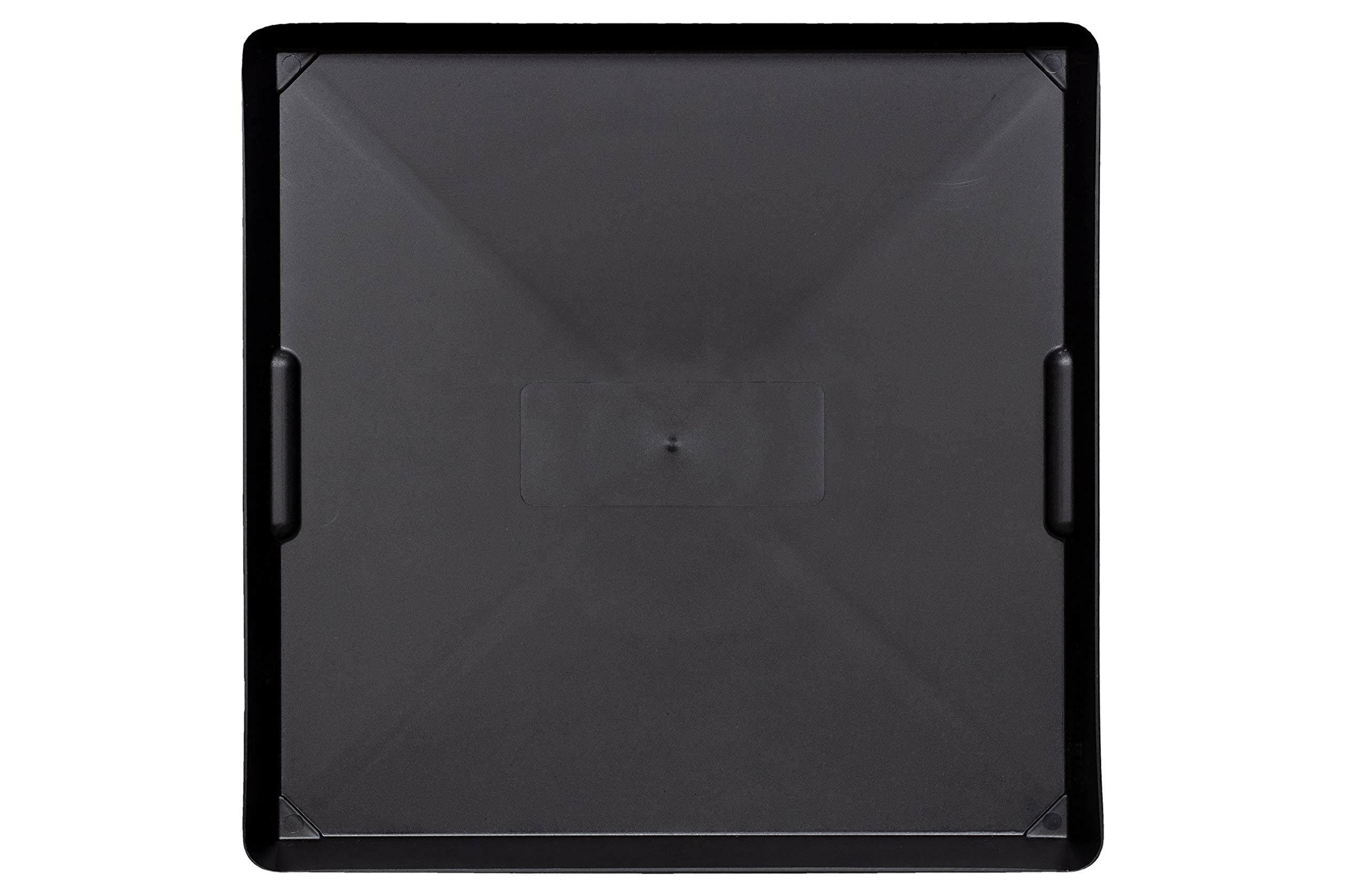 Funnel King WirthCo 40092 Drip Tray - Black Plastic 22" x 22" x 1.5" - Perfect for Mini fridges, air conditioners, appliances and Machinery (Pack of 12)