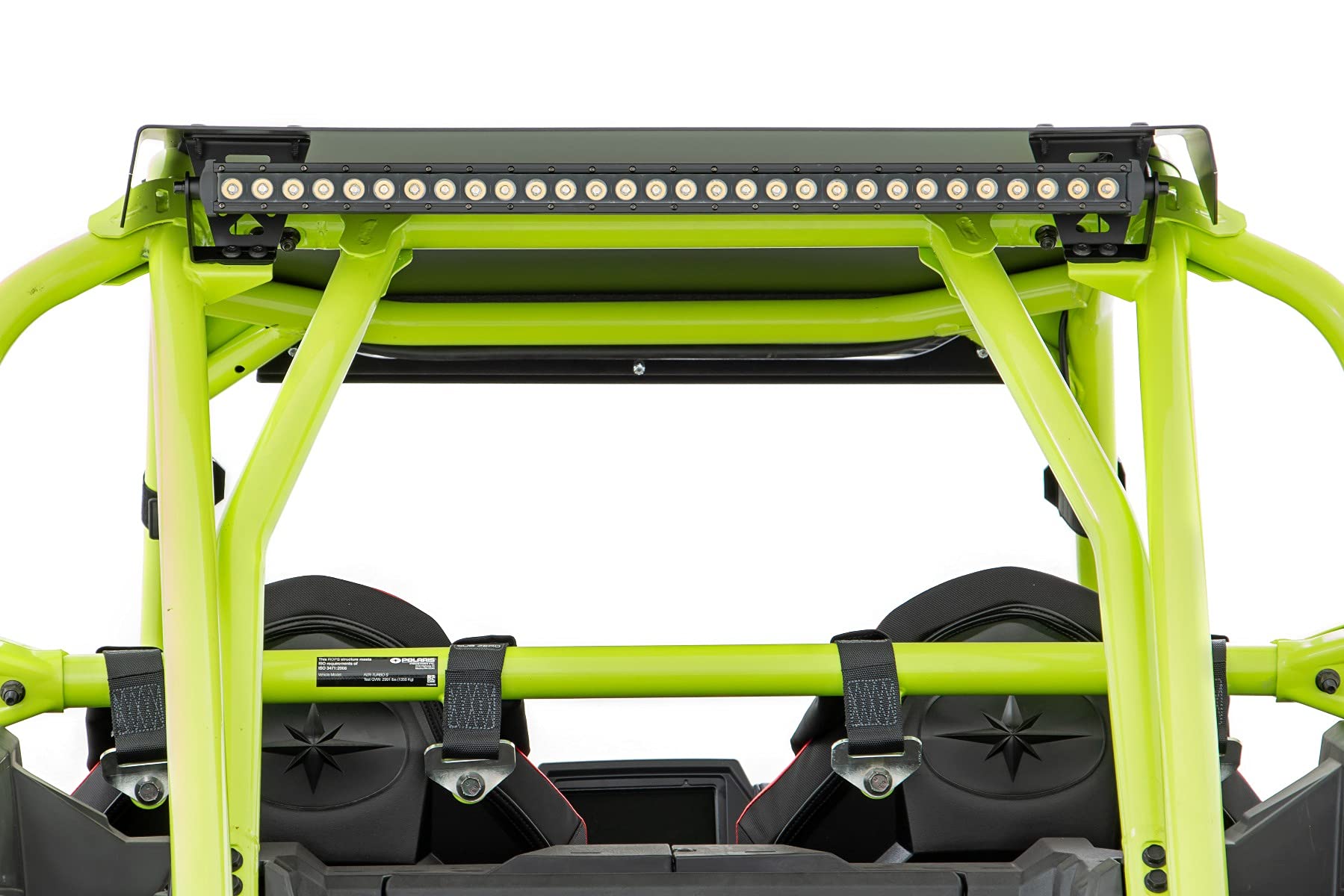 30" Rough Country Rear-Facing Curved LED Light Bar Kit for Polaris RZR XP Turbo S - 150W, 12,000 Lumens, Off-Road UTV Lighting, Spot Beam for Trail & Utility Use
