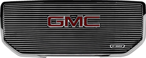 2016-2018 Sierra 1500 T-Rex Grilles Laser Billet Grille, Polished, 1 Pc, Insert, with Logo Cutout - PN #6202130
