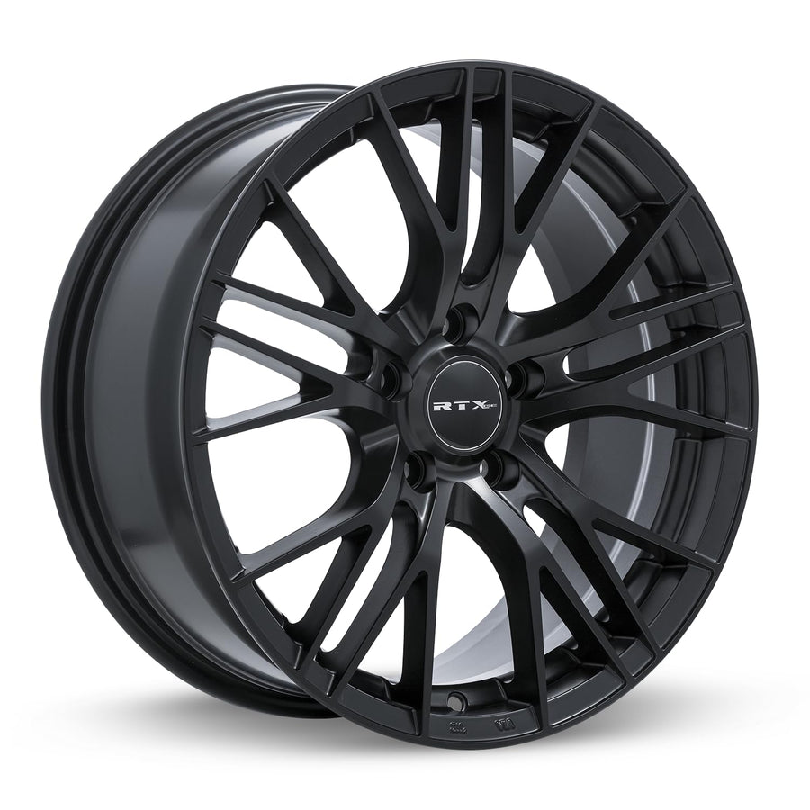 VERTEX RTX Custom Wheel - 17x7.5, 40 Offset, 5x112 Bolt Pattern, 66.6mm Hub - Satin Black Rim