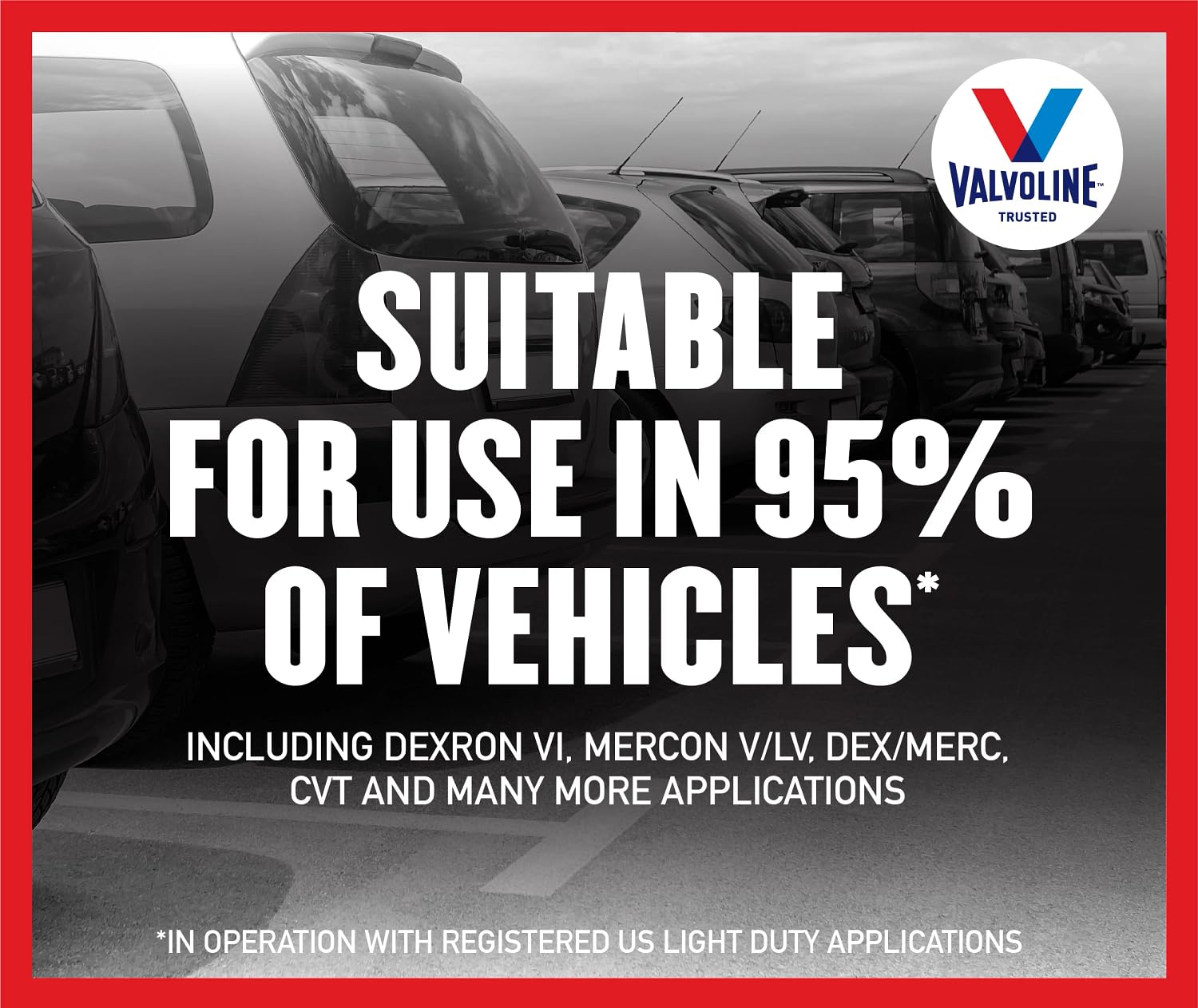 Full Synthetic Automatic Transmission Fluid Valvoline Multi-Vehicle (ATF) 1 QT, Case of 6