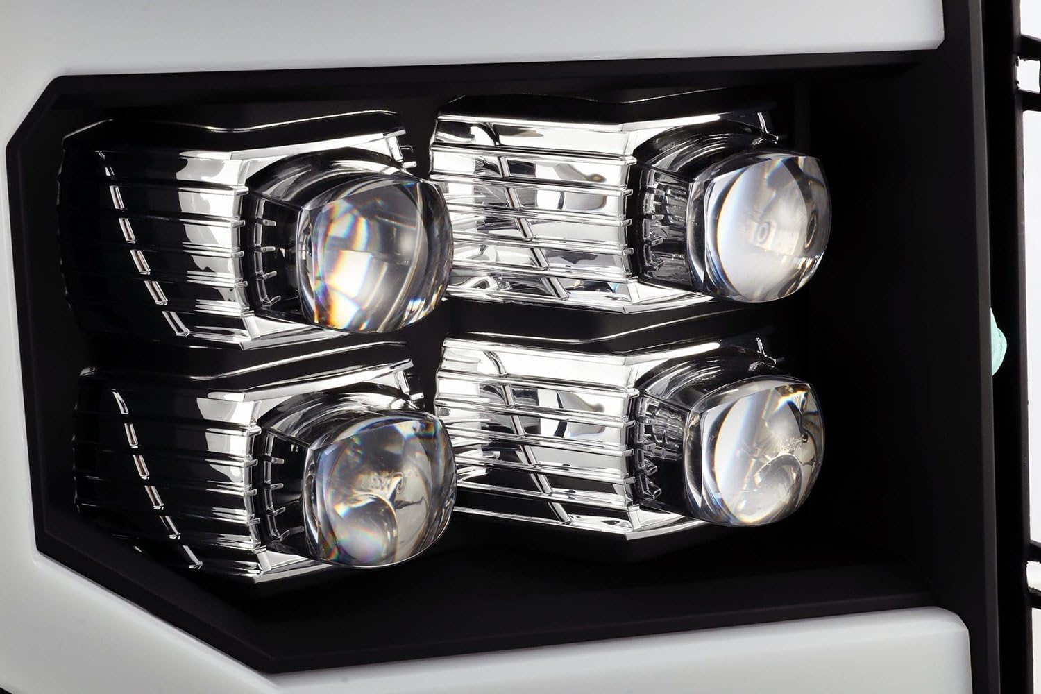 AlphaRex USA NOVA LED Proj Headlight 07-13 GMC 1500HD Plank Style Gloss Blk w/Activ Light/Seq Signal/DRL