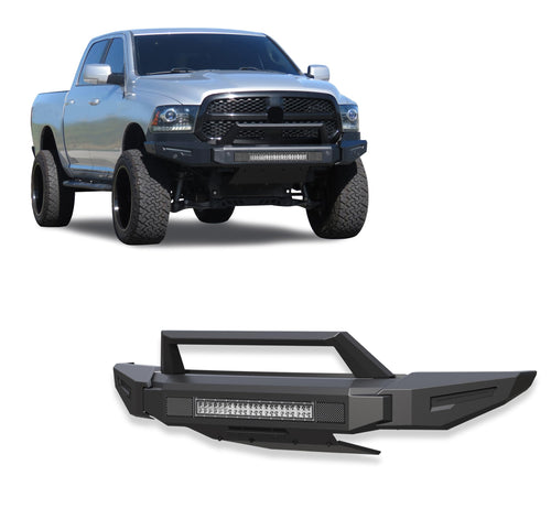 Modular Black Horse Armour II Heavy Duty Front Bumper Matte Black Compatible with 2013-2018 Ram 1500-AFB-RA14-K1