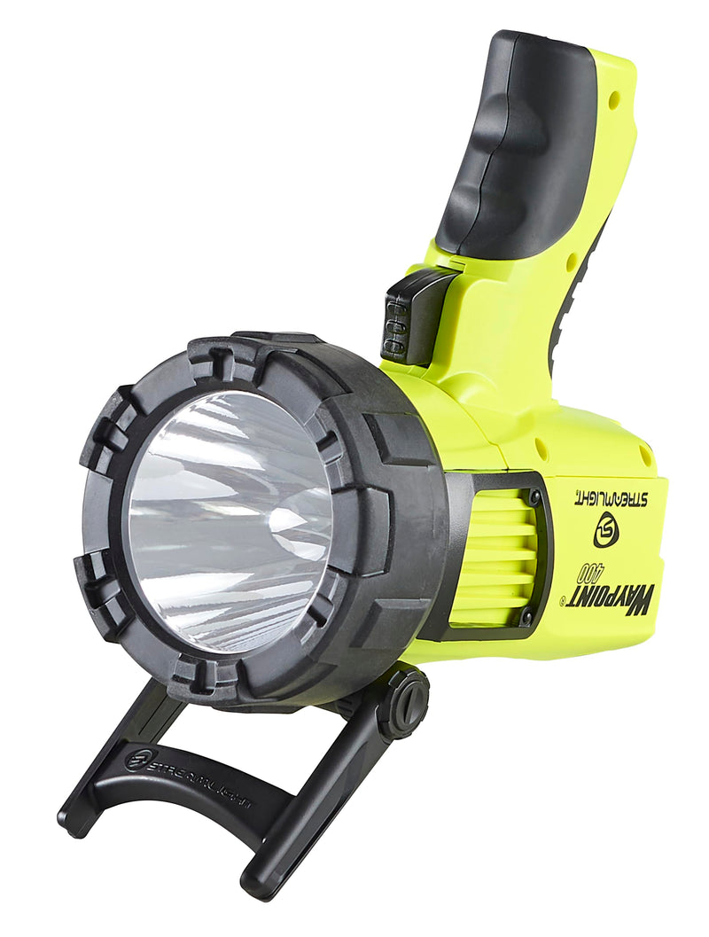 Streamlight WayPoint 44910 400 1400-Lumen 400,000-Candela Rechargeable Handheld LED Spotlight for Outdoor, Marine, and Emergency Use, Yellow