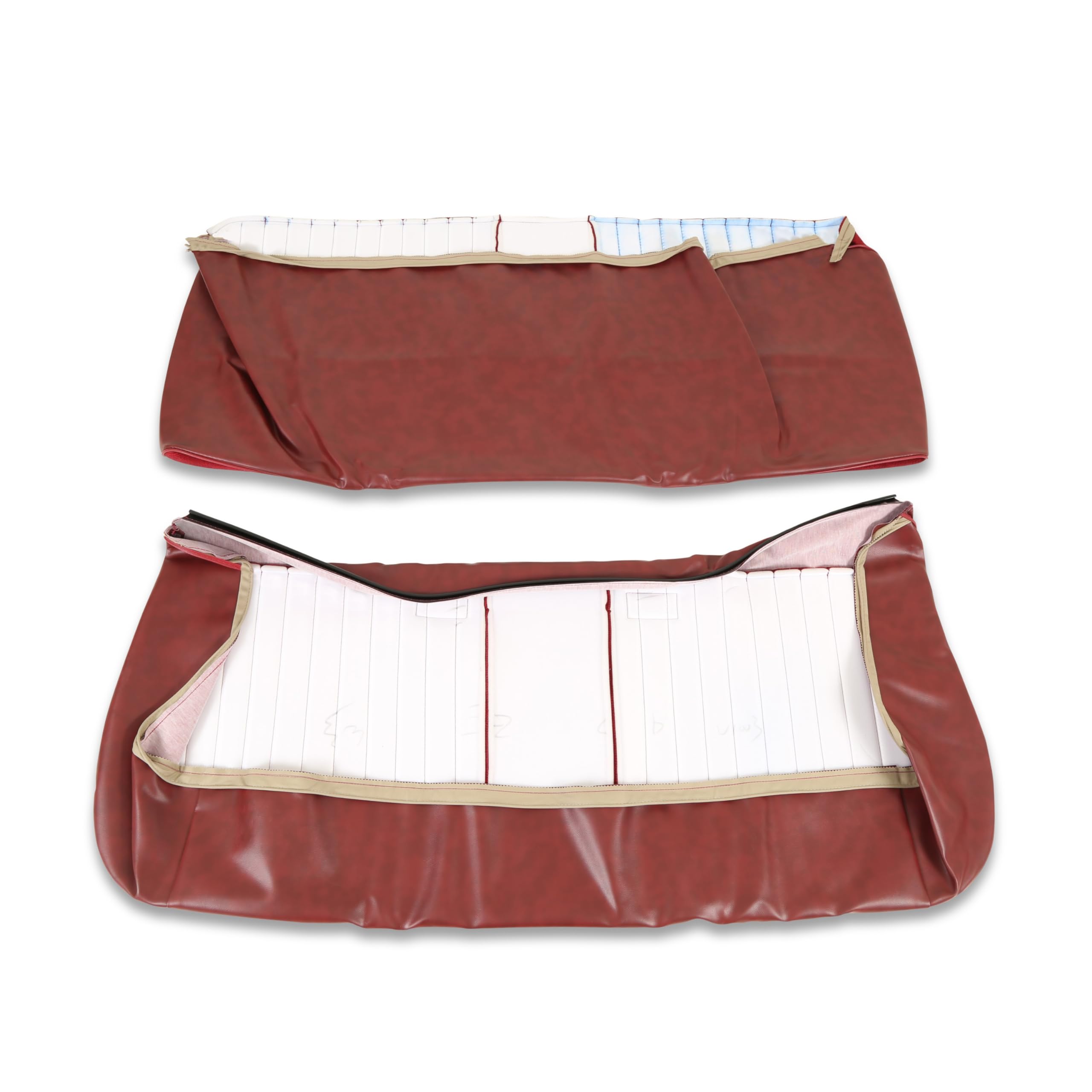 Bench Seat Cover-Vinyl w/Vinyl/Velour-Maroon/Burgundy Brothers Trucks UP87C01MAROON