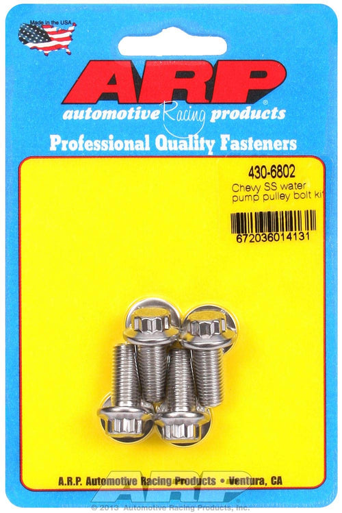 ARP 4306802 3-Piece Stainless Steel Lower Water Pump Pulley Bolt Kit