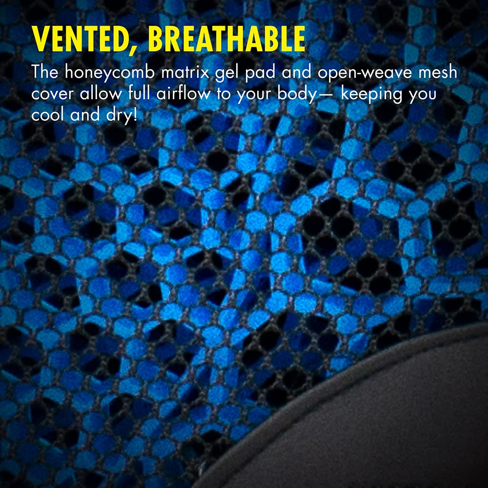 Comfy Gel HEALTHMATE IN9115 Coccyx Cushion Gel Seat Cushion for Long Sitting for Back, Sciatica and Tailbone Pain Relief, for Office Chair, Car, Wheelchair, Long Trips